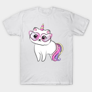 Cute loving Caticorn Unicorn girl T-Shirt